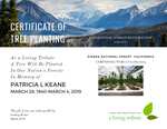 Plant-a-Tree E-Certificate - California